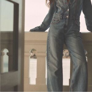 Zara denim TRF jumpsuit size medium